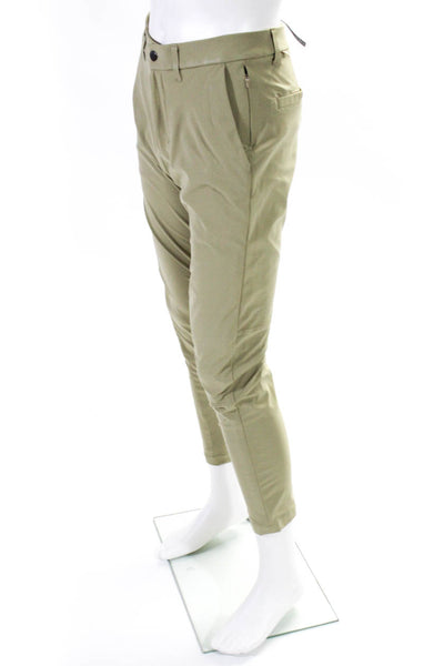 Lululemon Mens Buttoned Zipped Slip-On Casual Skinny Leg Pants Beige Size EUR30