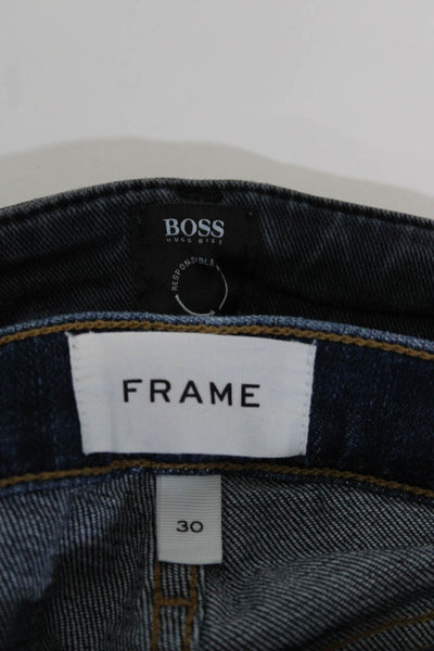 Frame Boss Hugo Boss Mens Cotton Slim Straight Jeans Blue Size EUR30 Lot 2