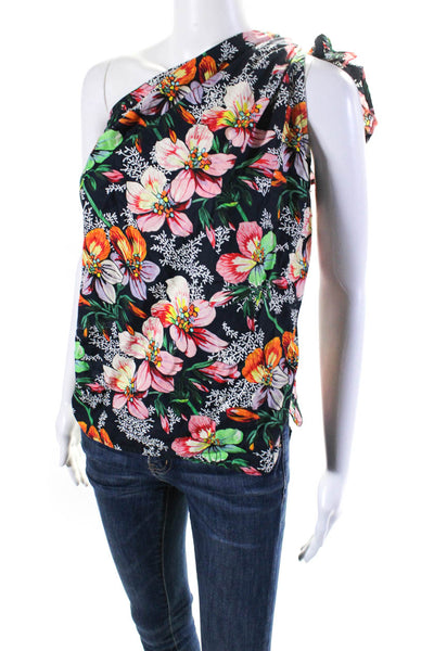 Isabel Marant Womens Cotton Floral Print Zip Tied Halter Blouse Black Size EUR42