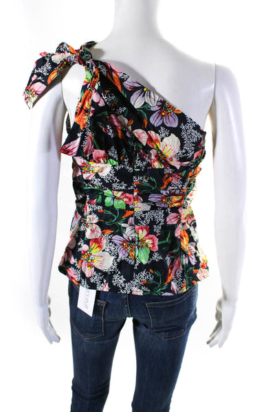 Isabel Marant Womens Cotton Floral Print Zip Tied Halter Blouse Black Size EUR42