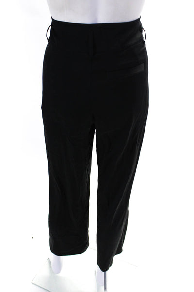 AYR Womens Silk Hook & Eye Zipped Flat Front Tapered Dress Pants Black Size 4