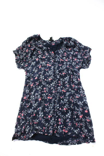 Paige Scotch & Soda Womens Floral V Neck Buttoned Dress Blue Size M S Lot 2