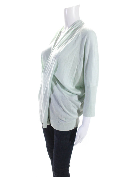 Derek Lam Womens Surplice Dolman Sleeve Sweater Light Green Cashmere Size Medium