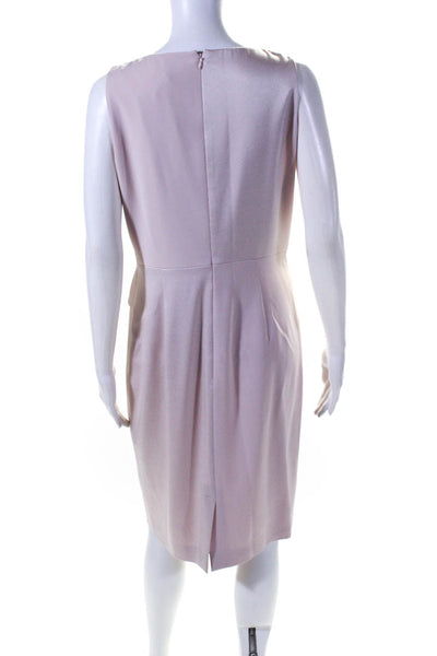 Paule Ka Womens Back Zip Sleeveless Twist Front Sheath Dress Pink Size IT 42