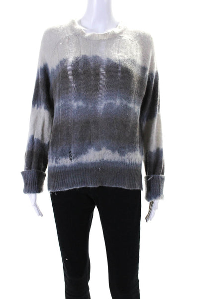 Raquel Allegra Womens Cashmere Knit Ombre Print Sweater Top Multicolor Size 1