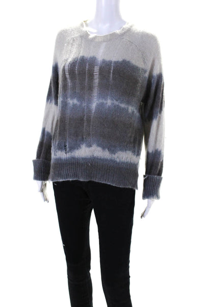 Raquel Allegra Womens Cashmere Knit Ombre Print Sweater Top Multicolor Size 1