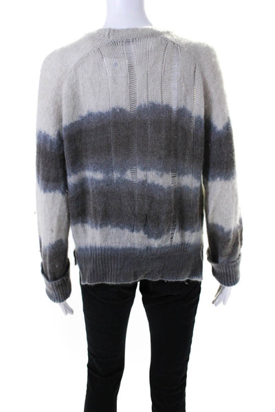 Raquel Allegra Womens Cashmere Knit Ombre Print Sweater Top Multicolor Size 1