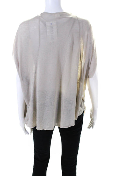 Helmut Lang Womens Cotton Jersey Knit Asymmetrical Hem Blouse Top Gray Size M