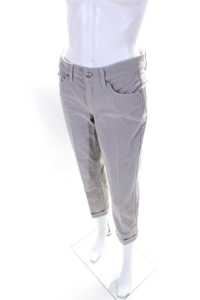 Cambio Womens Zipper Fly Mid Rise Cuffed Pleated Trouser Pants Gray Size 4