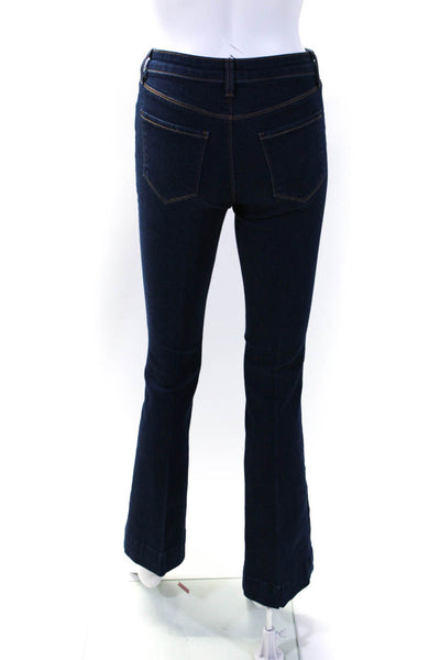 L'Agence Womens Stretch Denim High Rise Flared Leg Jeans Pants Blue Size 25