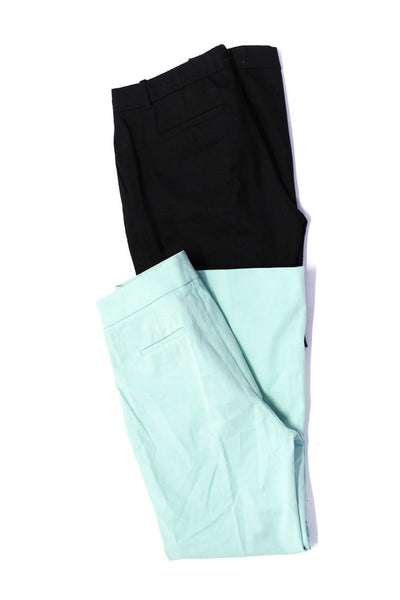 J Crew Womens Straight Leg Cafe Capri Trouser Pants Black Green Size 2 4 Lot 2