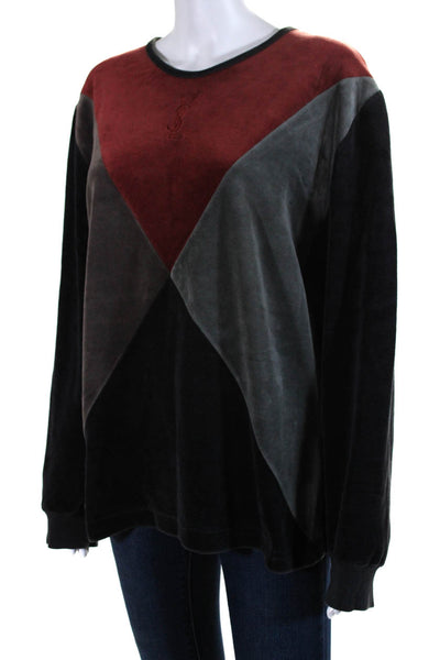 Yves Saint Laurent Vintage Womens Crew Neck Sweatshirt Multi Colored Size Small