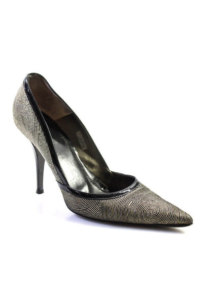 Boss Hugo Boss Womens Pointed Toe Olimpia Pumps Gold Black Size 39 9