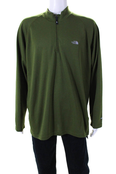 The North Face Mens Half Zipper Sweater Green Size Extra Extra Large