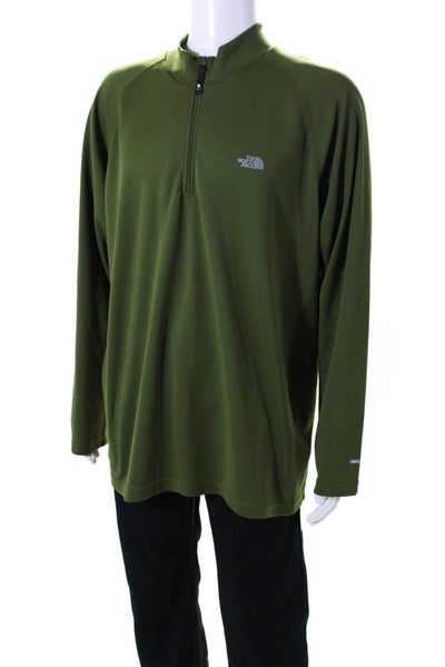 The North Face Mens Half Zipper Sweater Green Size Extra Extra Large