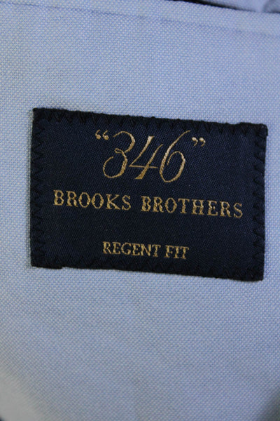 346 Brooks Brothers Mens Khaki Two Button Blazer Jacket Beige Size 42