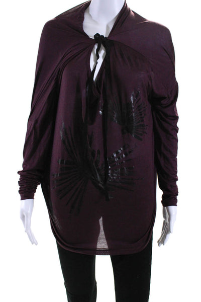 Day Birger Et Mikkelsen Womens Long Sleeves Tee Shirt Purple Size Medium