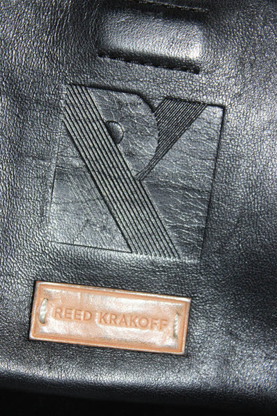 Reed Krakoff Womens Black Cut Out Detail Tote Shoulder Bag Handbag