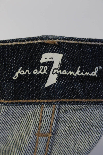 7 For All Mankind Mens Standard Straight Leg Button Fly Jeans Dark Blue Size 36