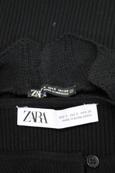 Zara Womens Thick Knit Ribbed Striped Sweater Blouse Size Small Medium Lot 3