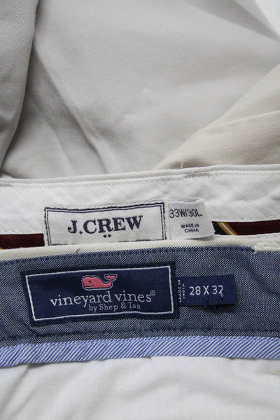 Vineyard Vines J Crew Mens Cotton Straight Casual Pants Beige Size 28 33 Lot 2