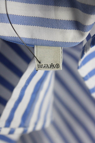 Theory Mauro Grifoni Seize Sur Vingt Womens Blue Striped Shirt Size S XXS lot 3