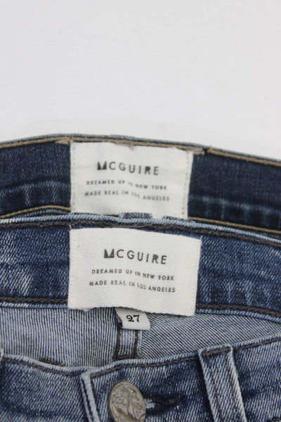 McGuire Womens High Rise Skinny Leg Jeans Blue Cotton Size 27 Lot 2