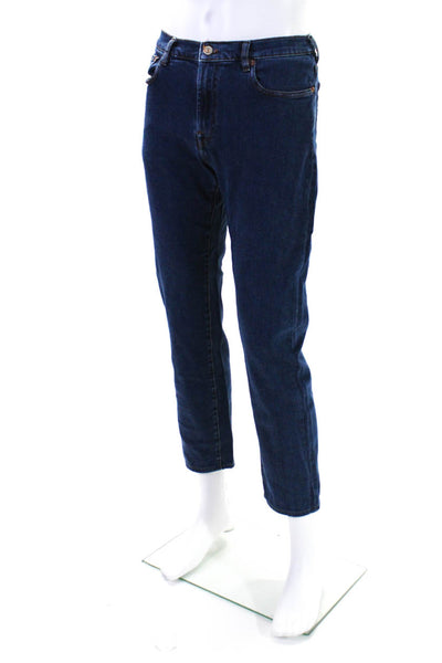 Paul Smith Mens Mid Rise Slim Leg Jeans Blue Cotton Size 34