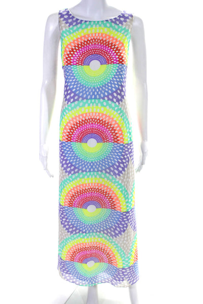 Mara Hoffman Womens Sleeveless Scoop Neck Abstract Maxi Dress Multi Size Small