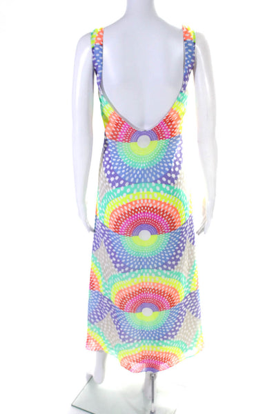 Mara Hoffman Womens Sleeveless Scoop Neck Abstract Maxi Dress Multi Size Small