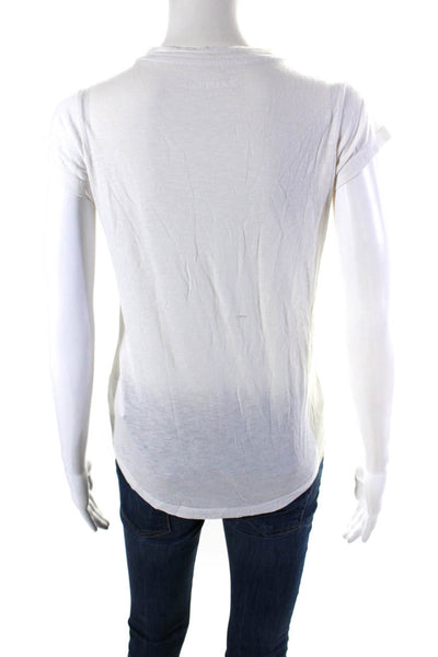 Zadig & Voltaire Womens Cotton Round Neck Short Sleeve T-Shirt Top White Size S