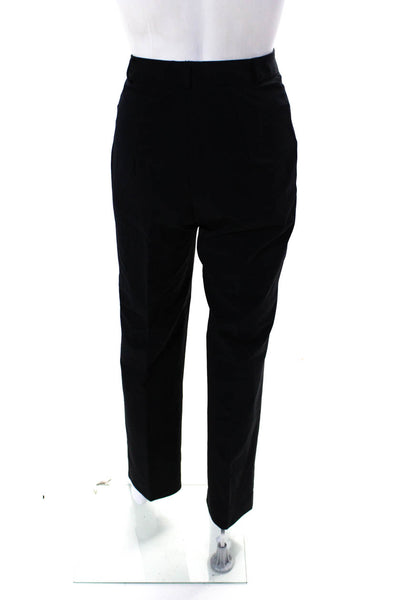 Jenne Maag Womens Black High Rise Pleated Straight Leg Dress Pants Size M