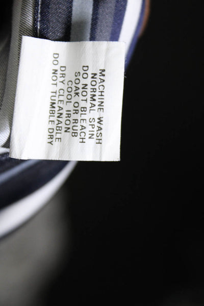Etro Milano Mens Gray Cotton Striped Long Sleeve Button Down Dress Shirt Size 42