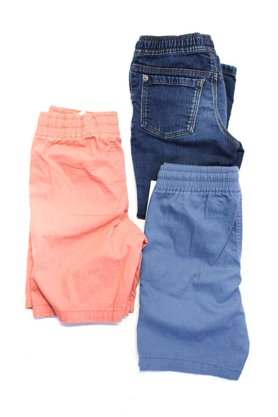 Petit Bateau Polarn O. Pyret Boys Jeans Bermuda Shorts Blue Pink Size 5 6 Lot 3