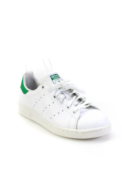 Adidas Stan Smith Womens Lace Up Logo Back Low Top Sneakers White Leather Size 6