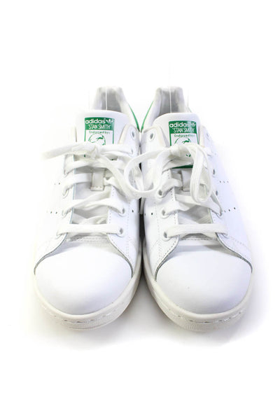 Adidas Stan Smith Womens Lace Up Logo Back Low Top Sneakers White Leather Size 6