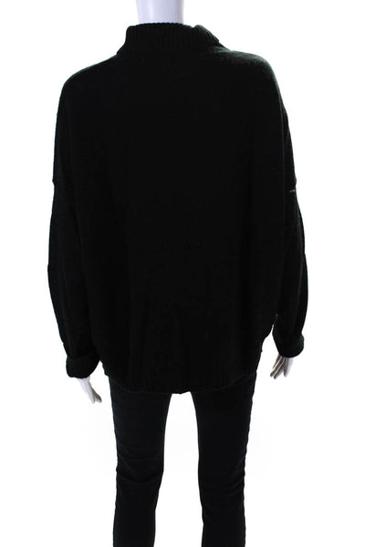Jumper Womens Black Cashmere Turtleneck Long Sleeve Pullover Sweater Top Size 4