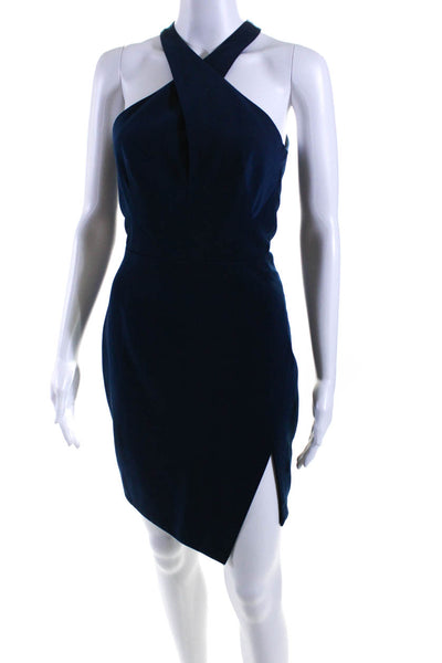 Keepsake Womens Cross Strap Sleeveless Dress Navy Blue Size Extra Small