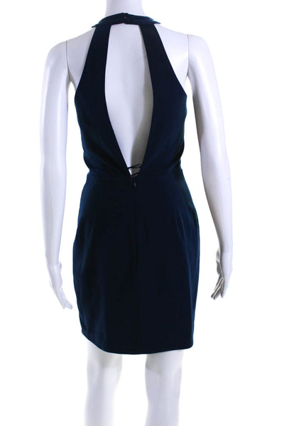 Keepsake Womens Cross Strap Sleeveless Dress Navy Blue Size Extra Small