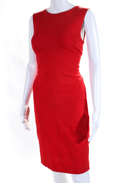 Narciso Rodriguez Womens Sleeveless Body Con Dress Red Size EUR 40