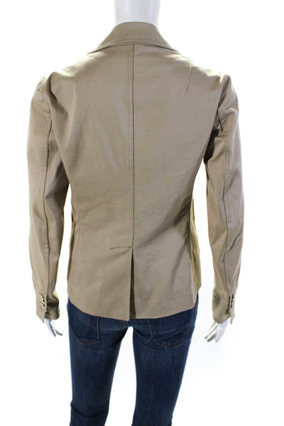 Dsquared2 Womens Khaki Two Button Front Pockets Long Sleeve Blazer Size 38