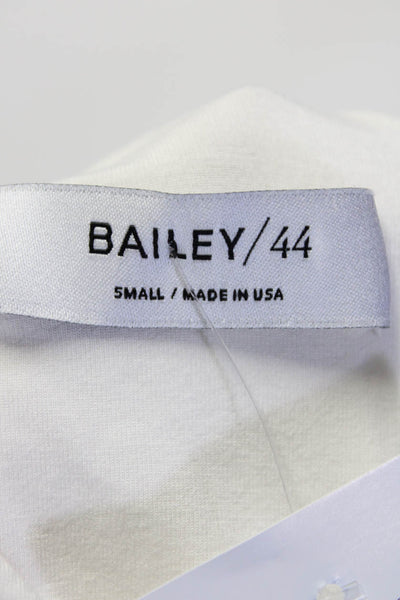 Bailey 44 Womens Draped Ruched Satin Surplice Tank Top Blouse White Size Small