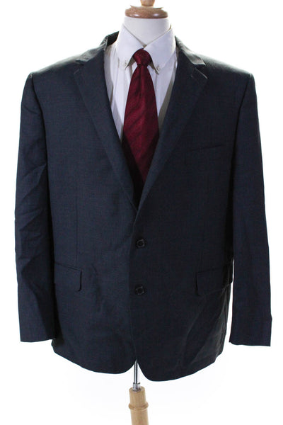 Lauren Ralph Lauren Mens V-Neck Notch Collar Two Button Suit Jacket Gray Size 48