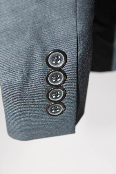 Lauren Ralph Lauren Mens V-Neck Notch Collar Two Button Suit Jacket Gray Size 48