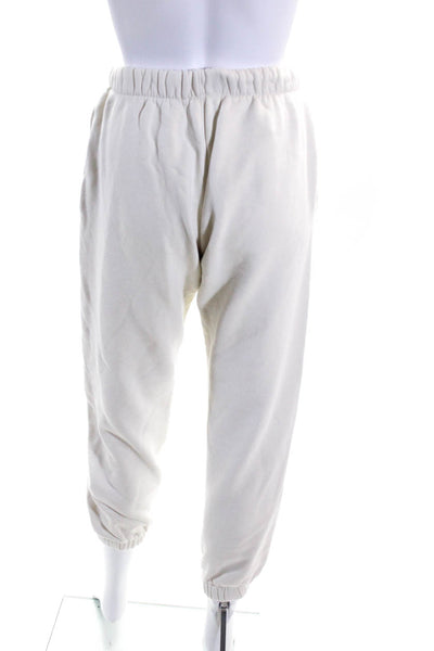 Madhappy Womens Embroidered Logo Drawstring Sweatpants White Size Small