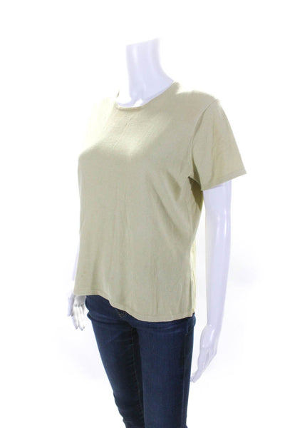 J. Mclaughlin Womens Cotton Blend T-Shirt Top + Cardigan Set Green Size L