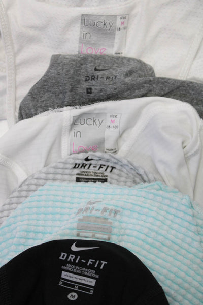 Nike Lucky In Love Womens Knit Athletic Shirts Tank Tops White Medium Lot 6