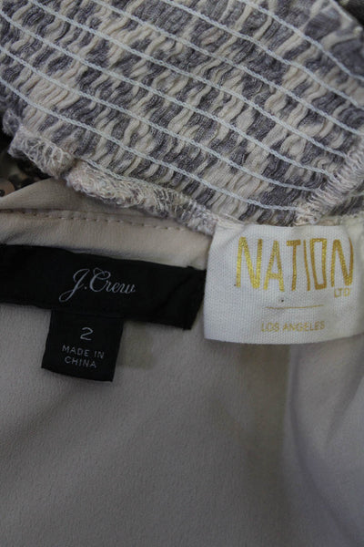 Nation LTD J Crew Womens Leopard Print Sequin Tops Brown Size 2 Small Lot 2