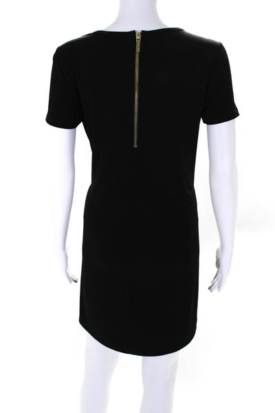 Michael Michael Kors Women's Short Sleeves Jersey Mini Dress Black Size M