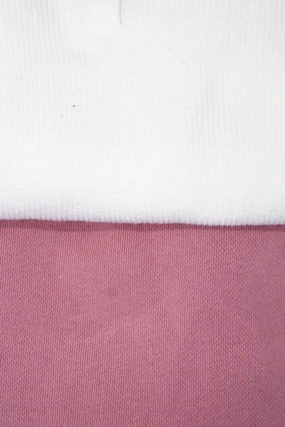 J Crew One Grey Day Womens Pink Cotton Crew Neck Sweatshirt Size L S lot 2